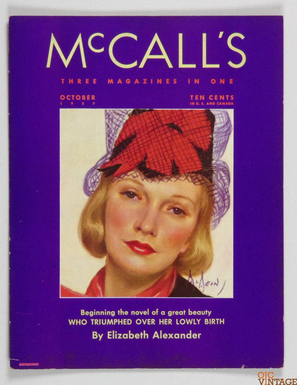 McCall's Magazine Poster Cardboard Display 1937 October