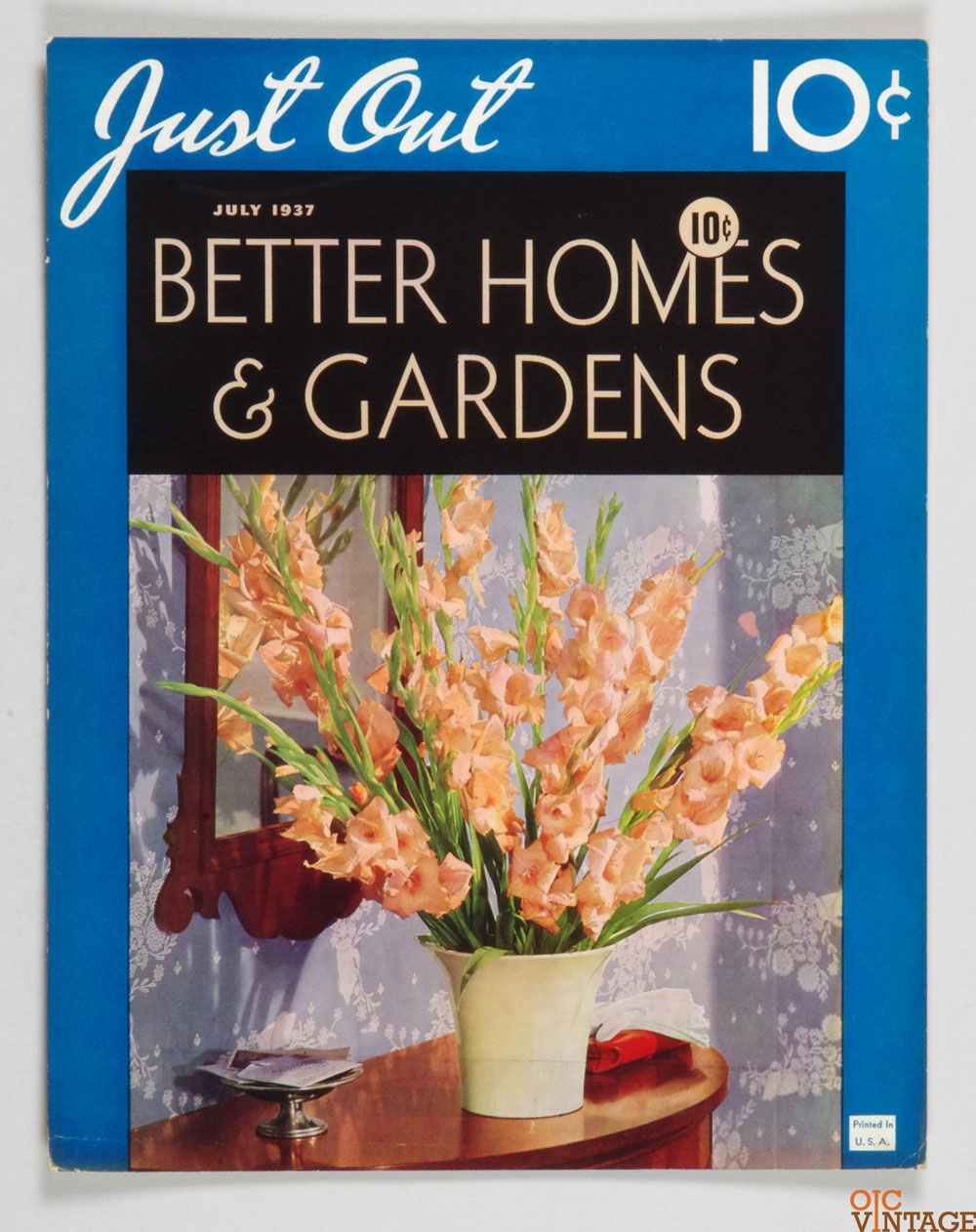 Better Homes & Gardens Magazine Poster Cardboard Display 1937 July