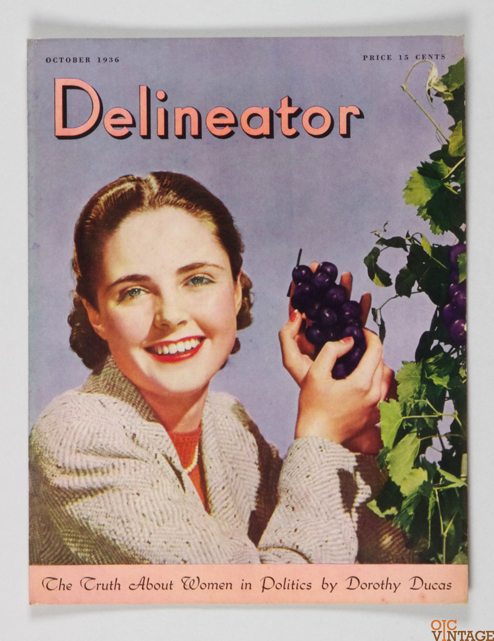 Delineator Magazine Poster Cardboard Display 1936 October