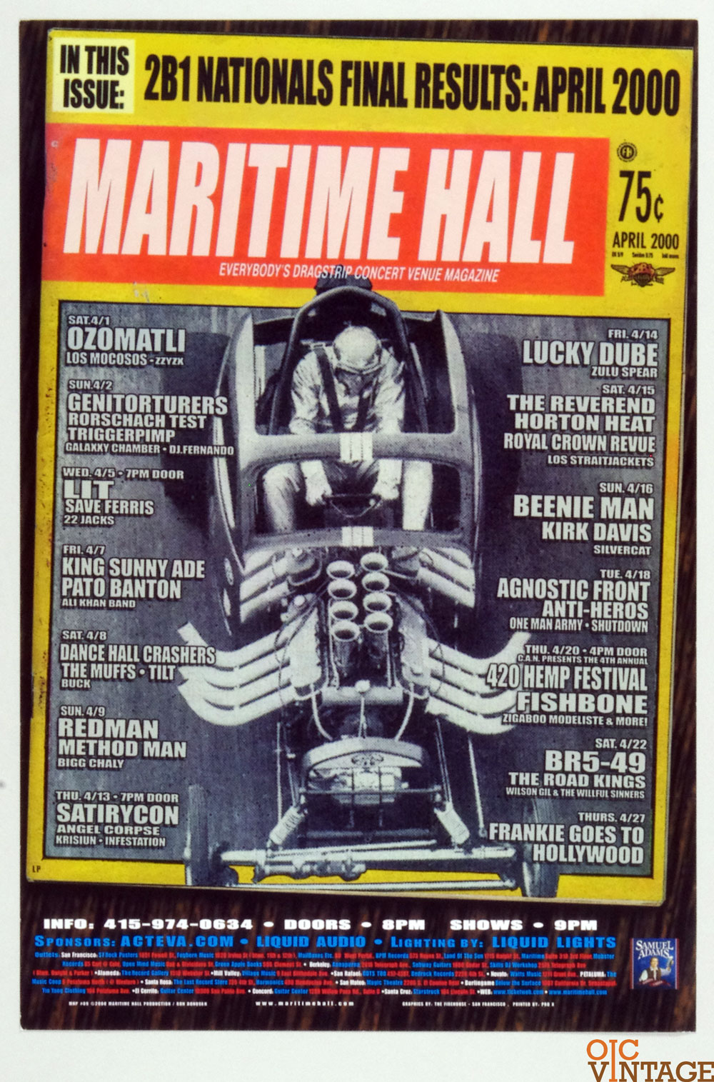 Maritime Hall 2000 Apr Poster Ozomatli Lit King Sunny Ade Fishbone