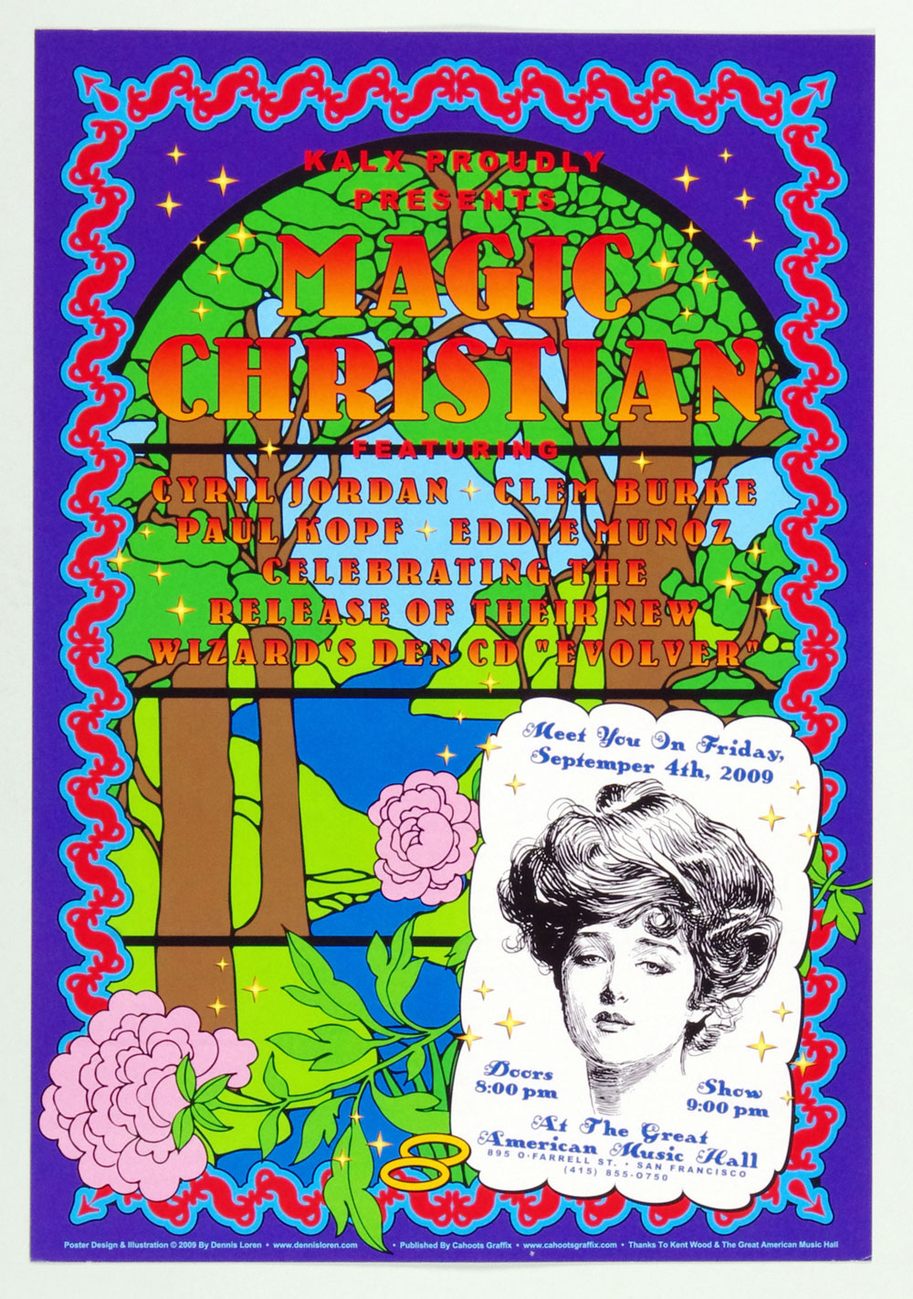 Cyril Jordan Clem Burke Poster Magic Christian 2009 American Music Hall San Francisco