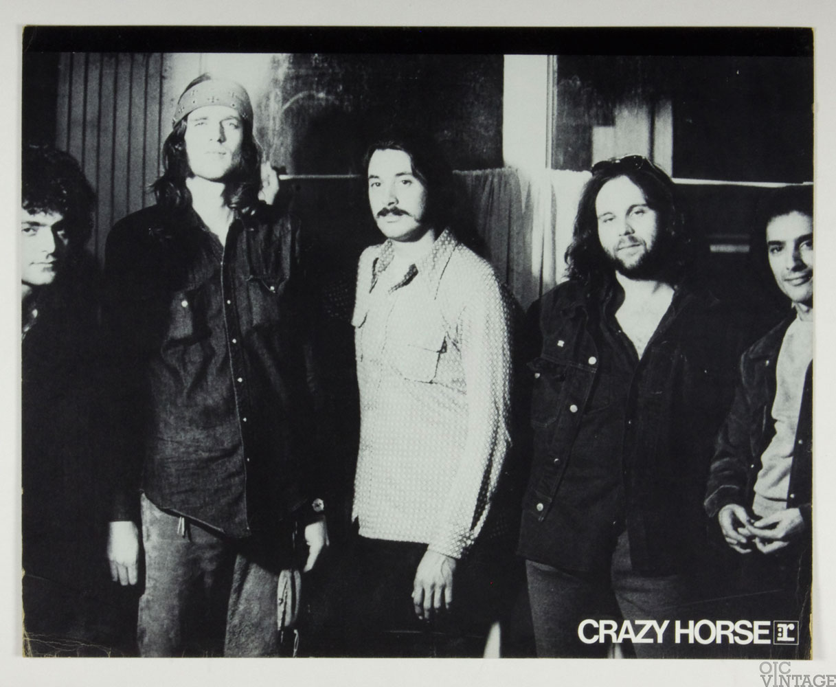 Crazy Horse Poster Cardboard 1972 Crazy Horse Album Promo  B/W  22 x 27