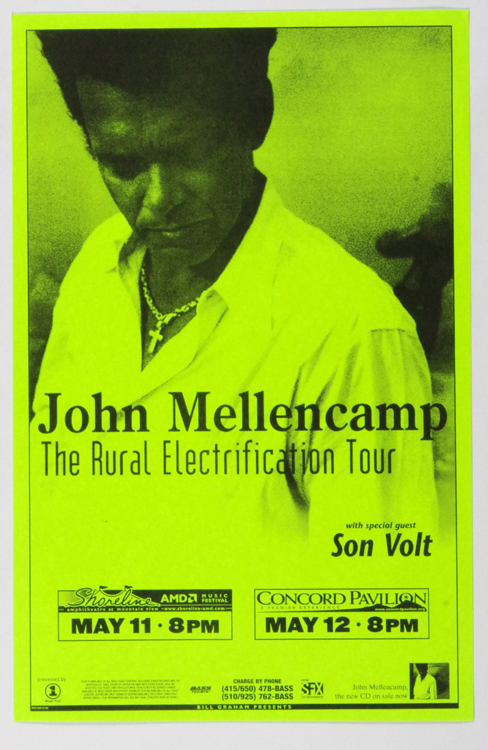 John Mellencamp Poster 1999 May 11 Shoreline Amphitheatre