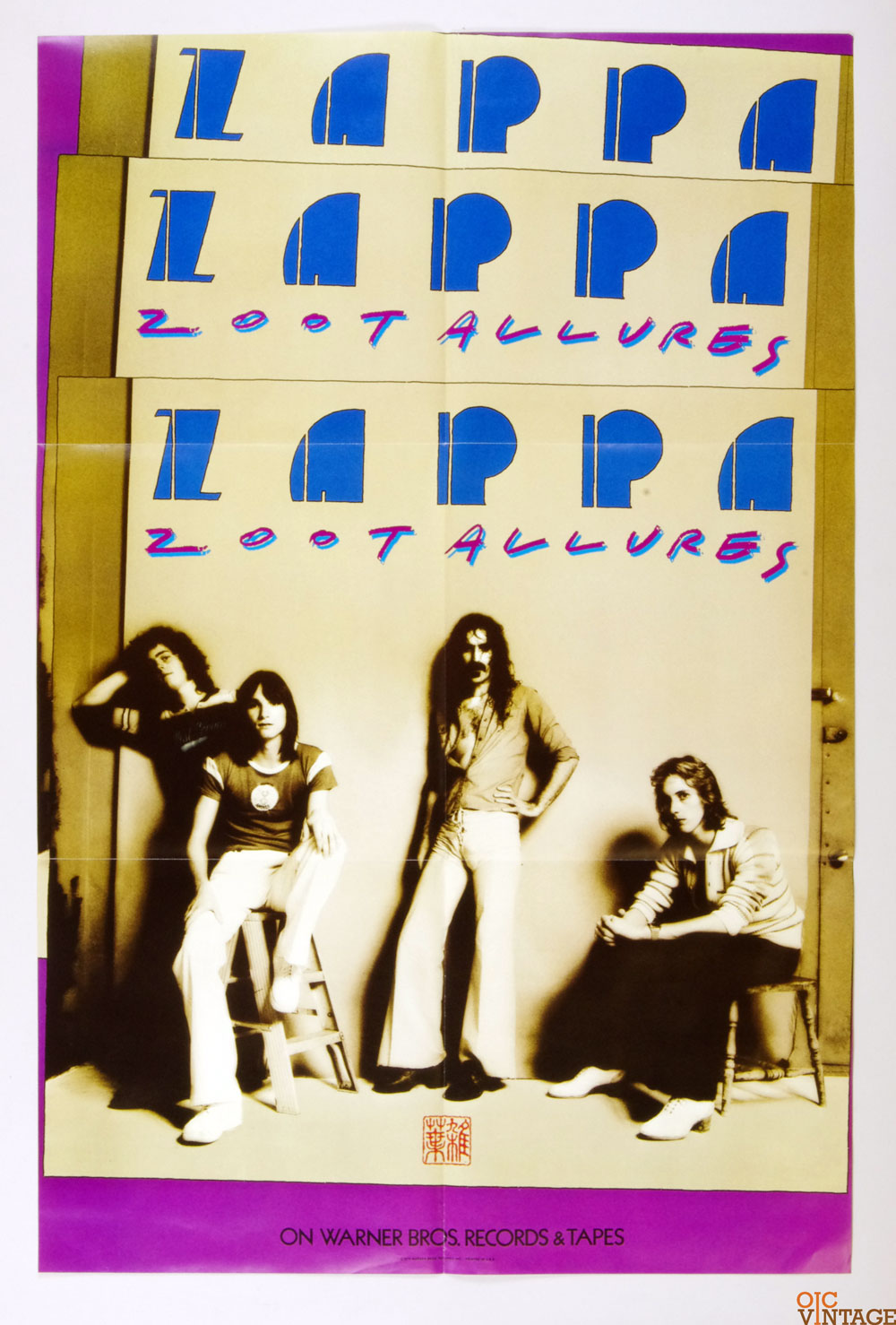 Frank Zappa Poster 1976 Zoot Allures Album Promotion
