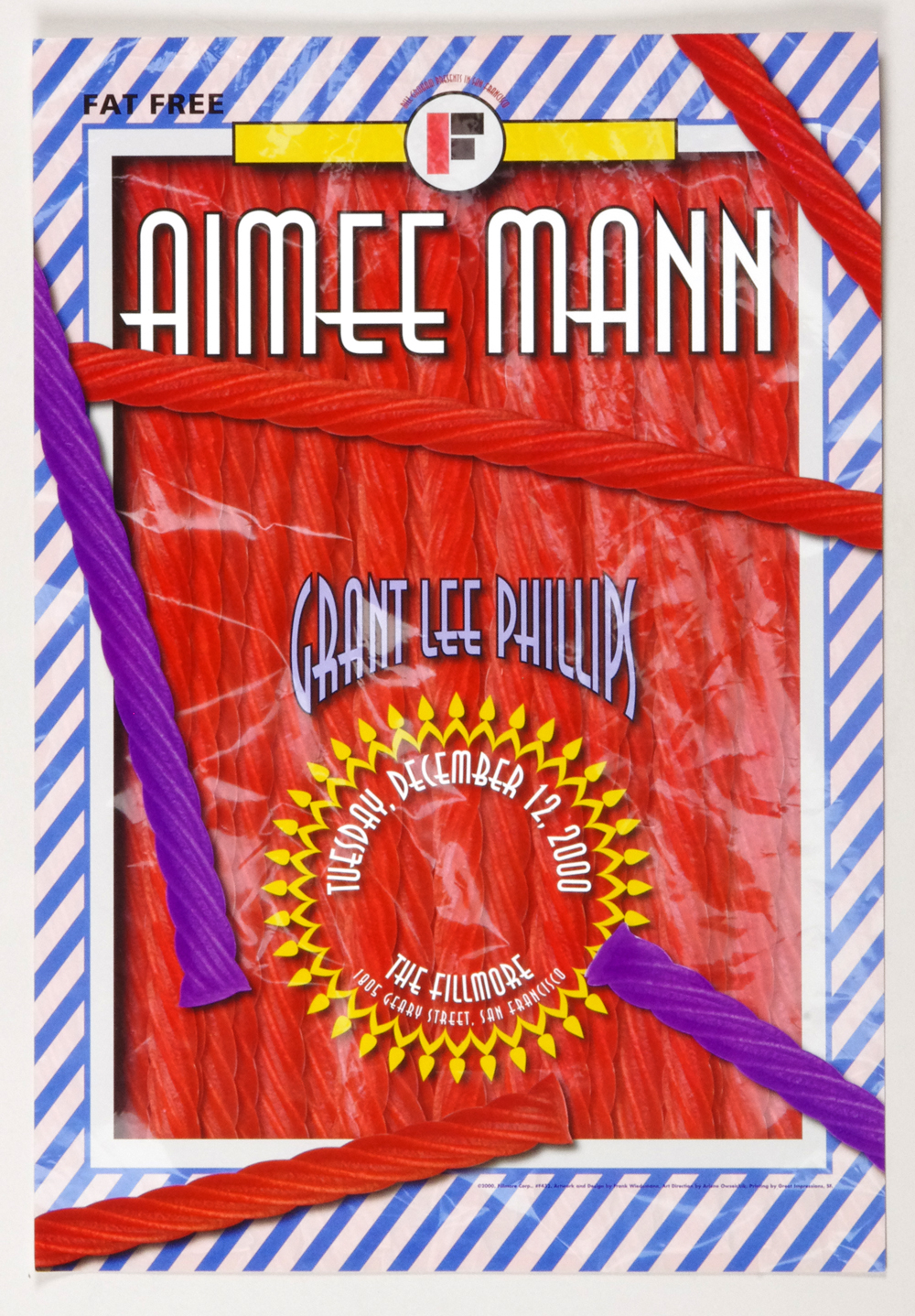 Aimee Mann Poster 2000 Dec 12 New Fillmore 