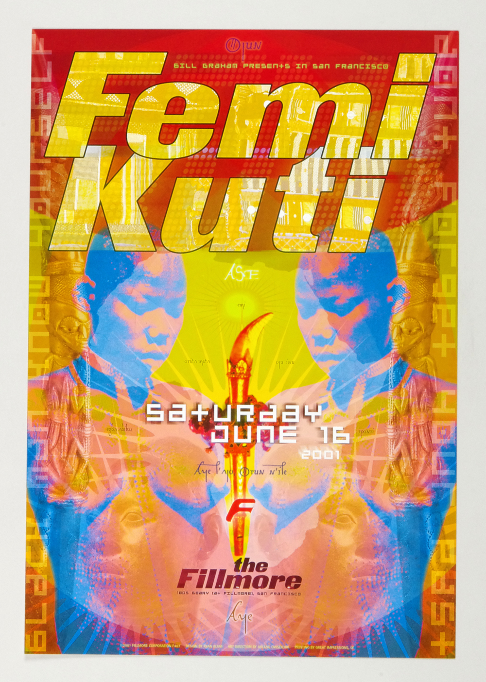 Femi Kuti Poster 2001 Jun 16 New Fillmore San Francisco