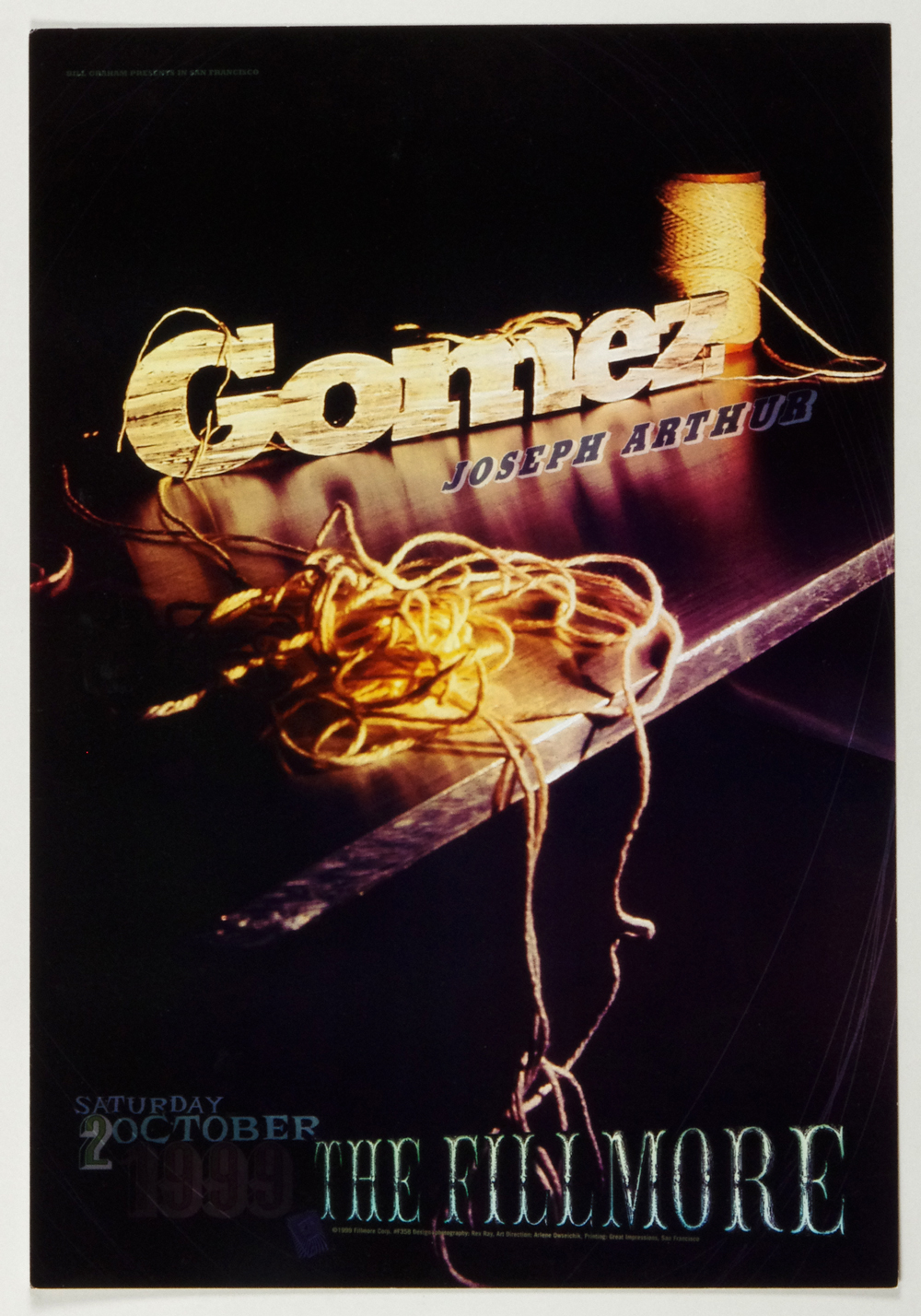 Gomez Poster 1999 Oct 2 New Fillmore San Francisco
