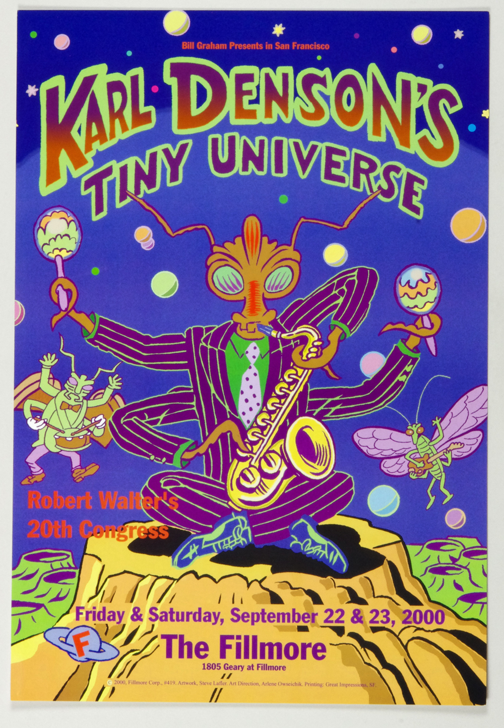 Karl Denson's Tiny Universe Poster 2000 Sept 22 New Fillmore San Francisco
