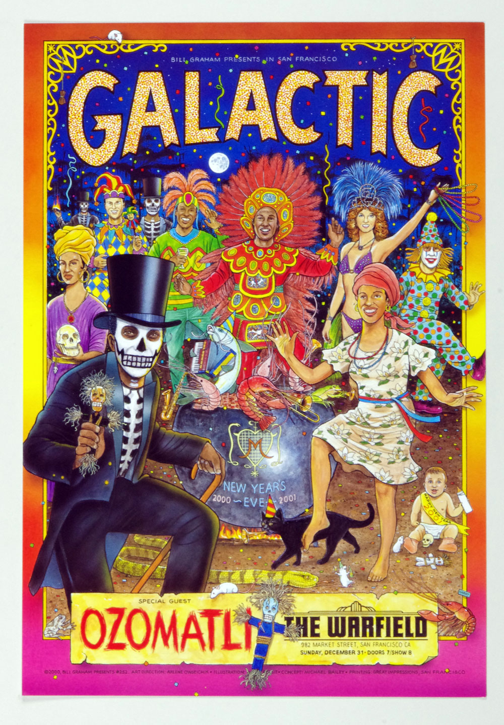 Galactic Poster 2000 Dec 31 The Warfield Theatre San Francisco BGP 252