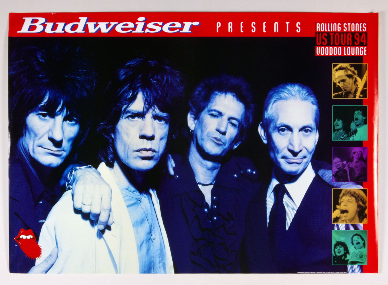 The Rolling Stones Poster 1994 Voodoo Lounge US Tour 33 x 22