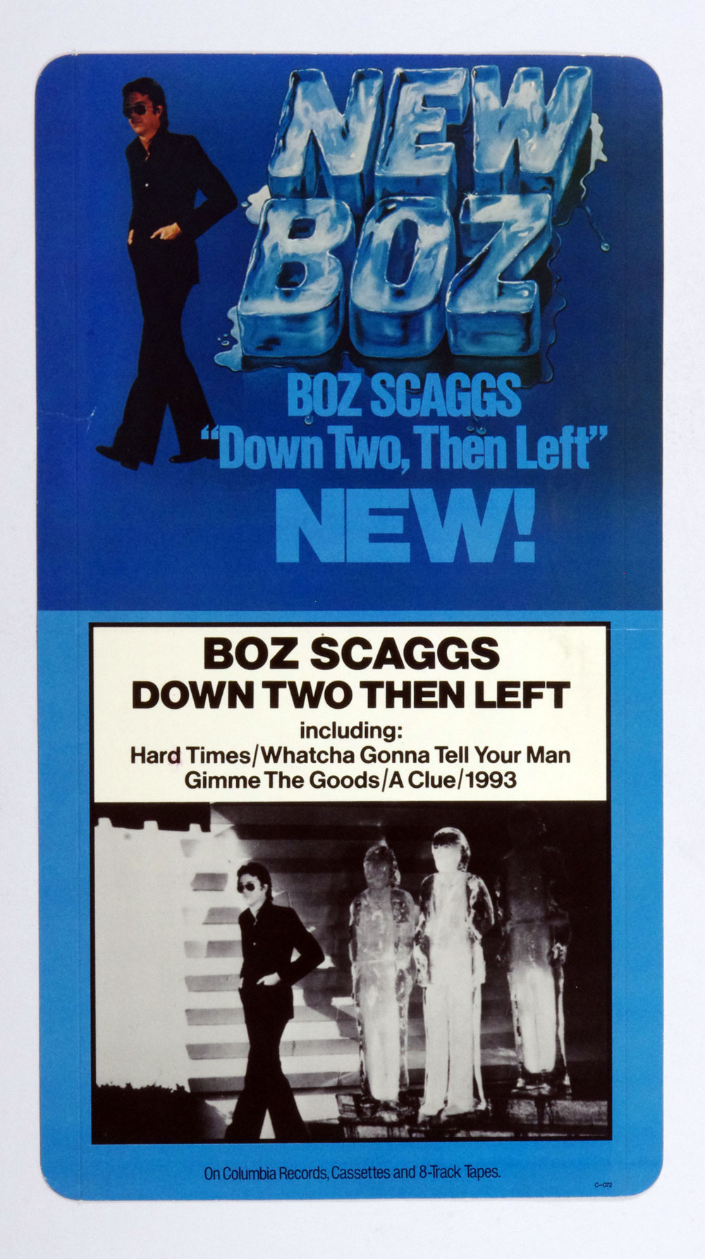 Boz Scaggs Poster Cardboard Display 1977 Down Two Then Left Album Promotion