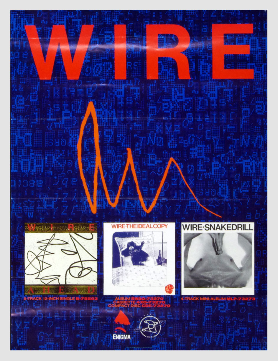 Wire Poster 1987 Ahead Album Promotion