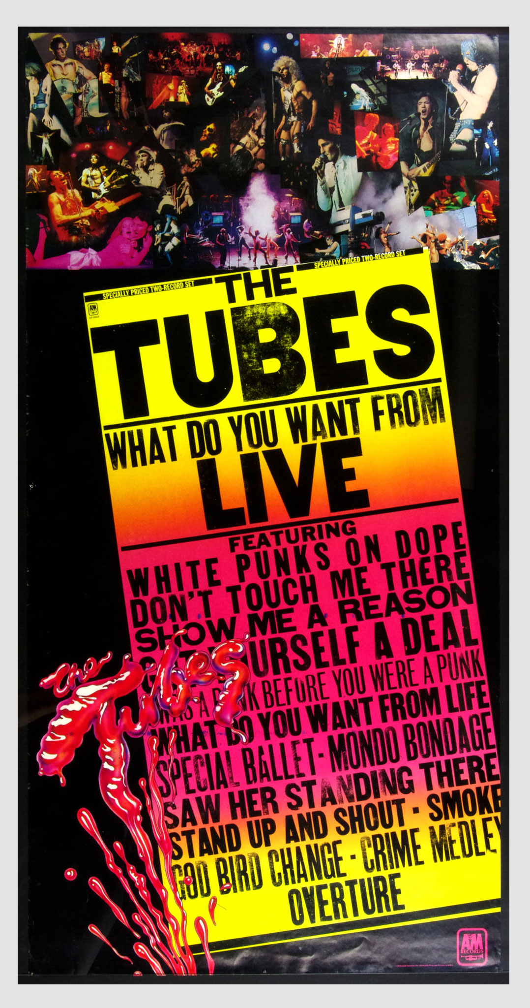 The Tubes Poster 1978 What Do You Want From Live Album Promotion