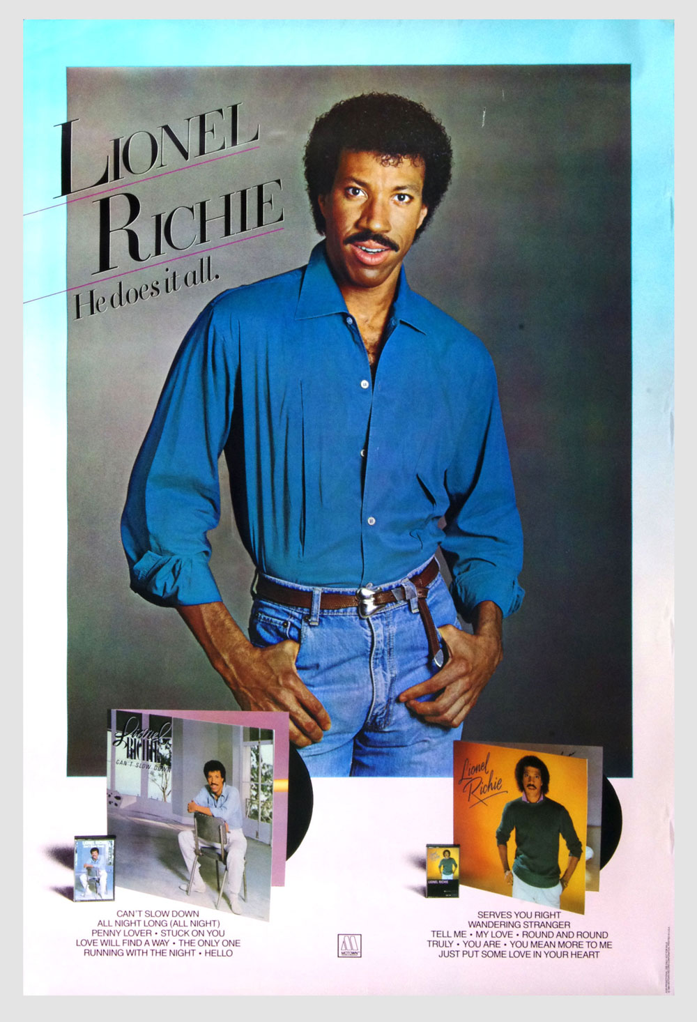 Lionel Richie Poster Can't Slow Down 1984 New Album Promo 24 x 36