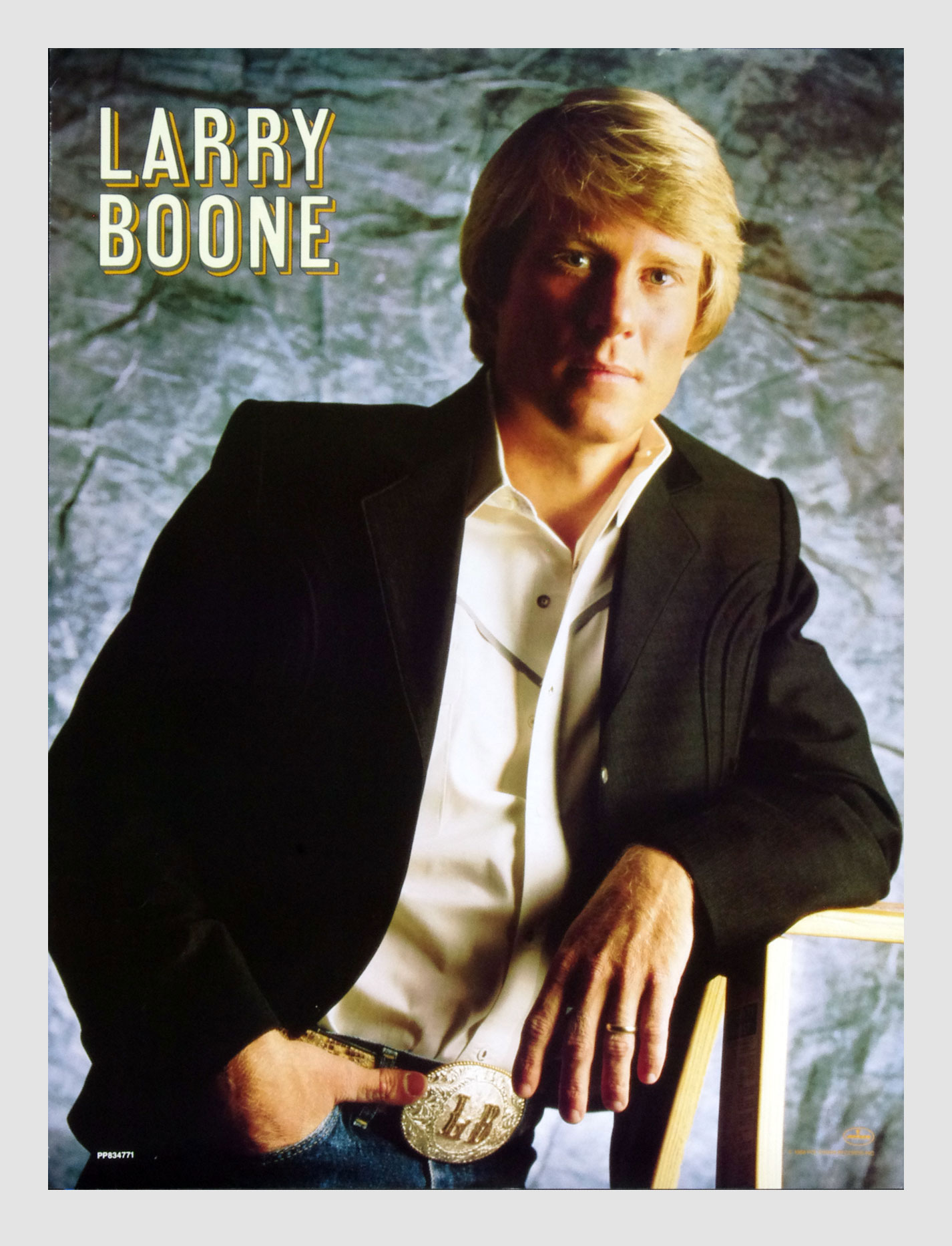 Larry Boone Poster 1987 Self Titled Album Promotion
