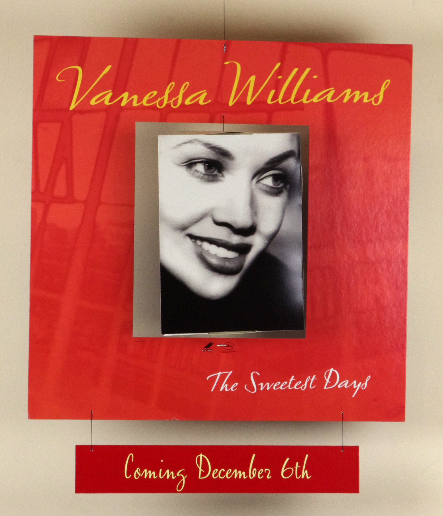 Venessa Williams Cardboard Display 1994 The Sweetest Days Album Promo Mercury Records