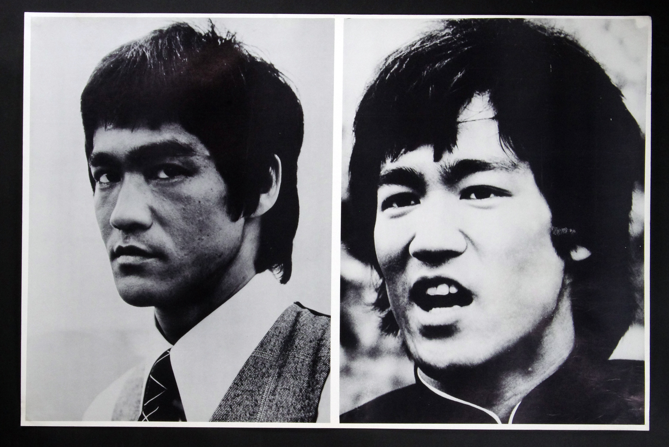 Bruce Lee B/W Dual Portrait Images Vintage Poster 23 x 35