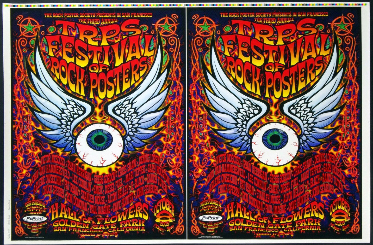 TPRS Rock Poster Show Uncut Double Poster 2005 Chris Shaw