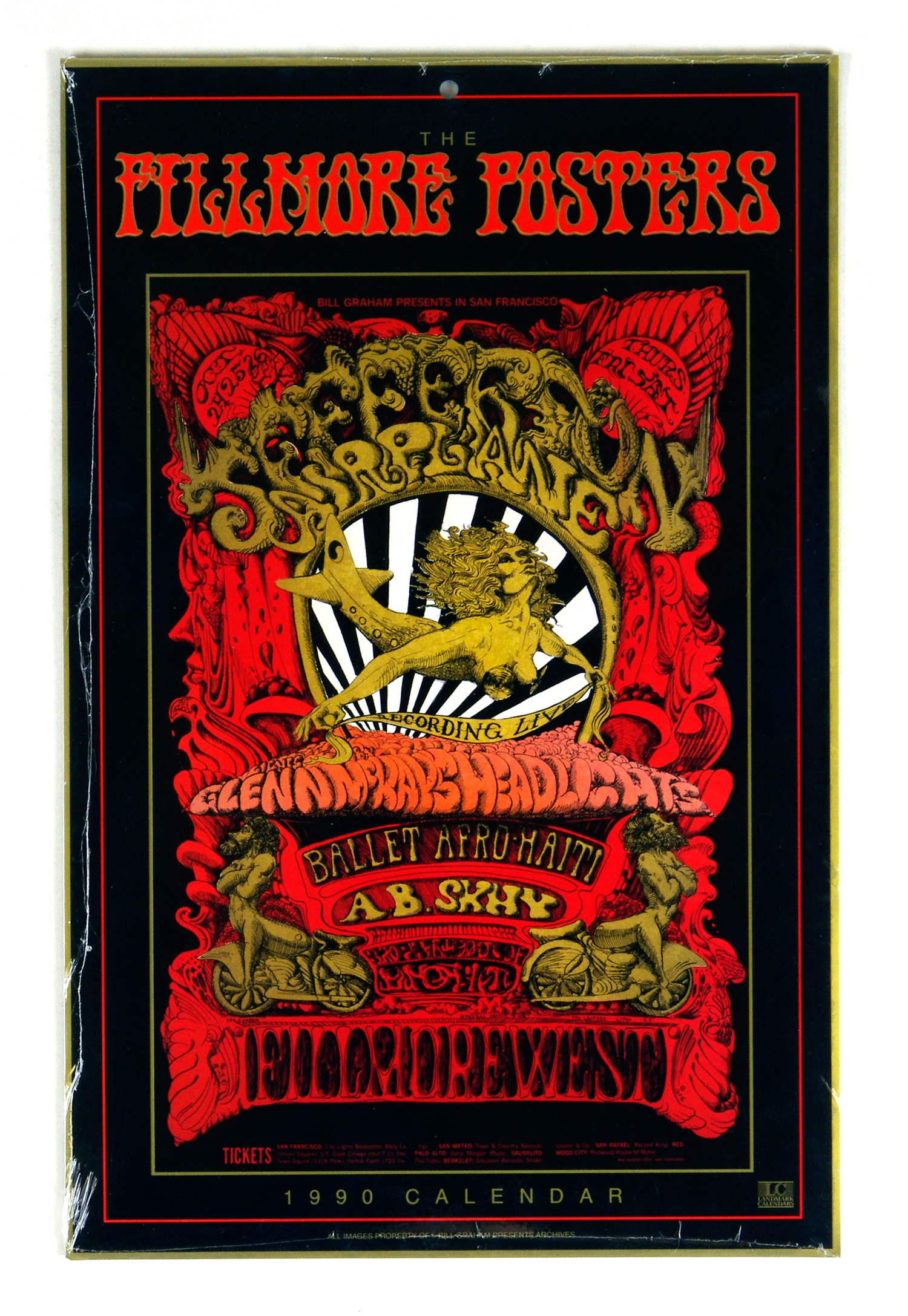 Bill Graham Fillmore Poster Calendar 1990 Vintage Original