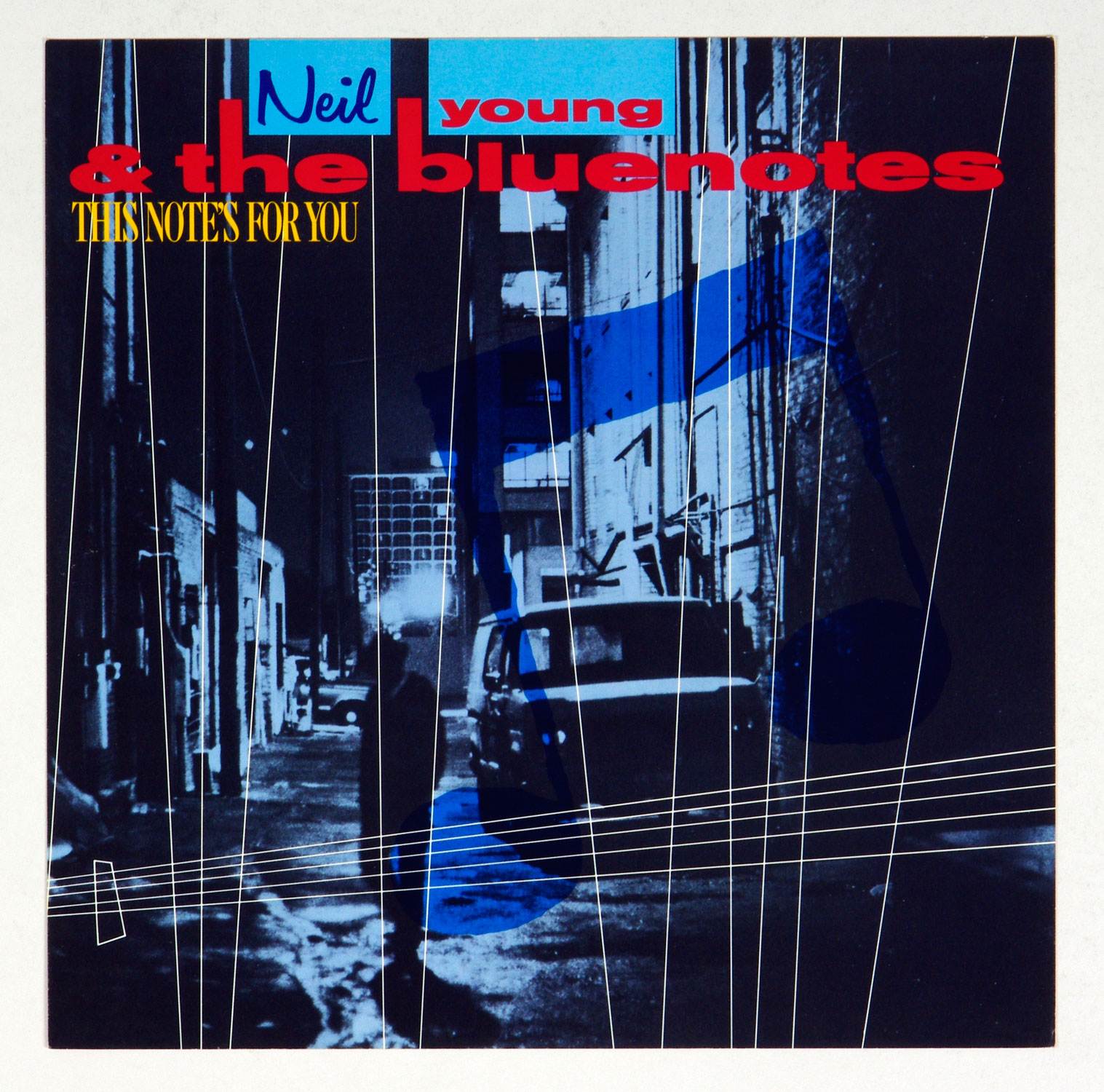 Neil Young Poster Flat 1988 This Notes For You Album Promotion 12 x 12