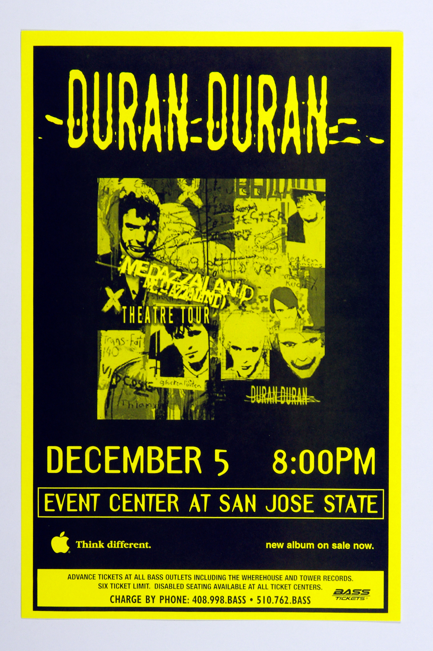 Duran Duran Poster 1997 December 5 Event Center Arena San Jose 