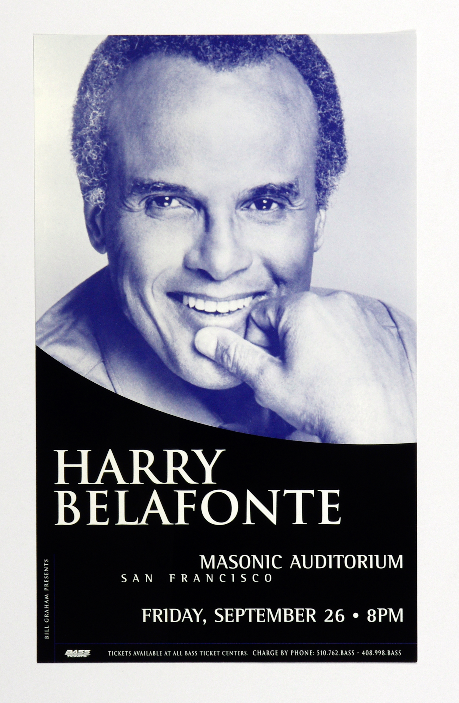 Harry Belafonte Poster 1997 Sep 26 Masonic Auditorium San Francisco 