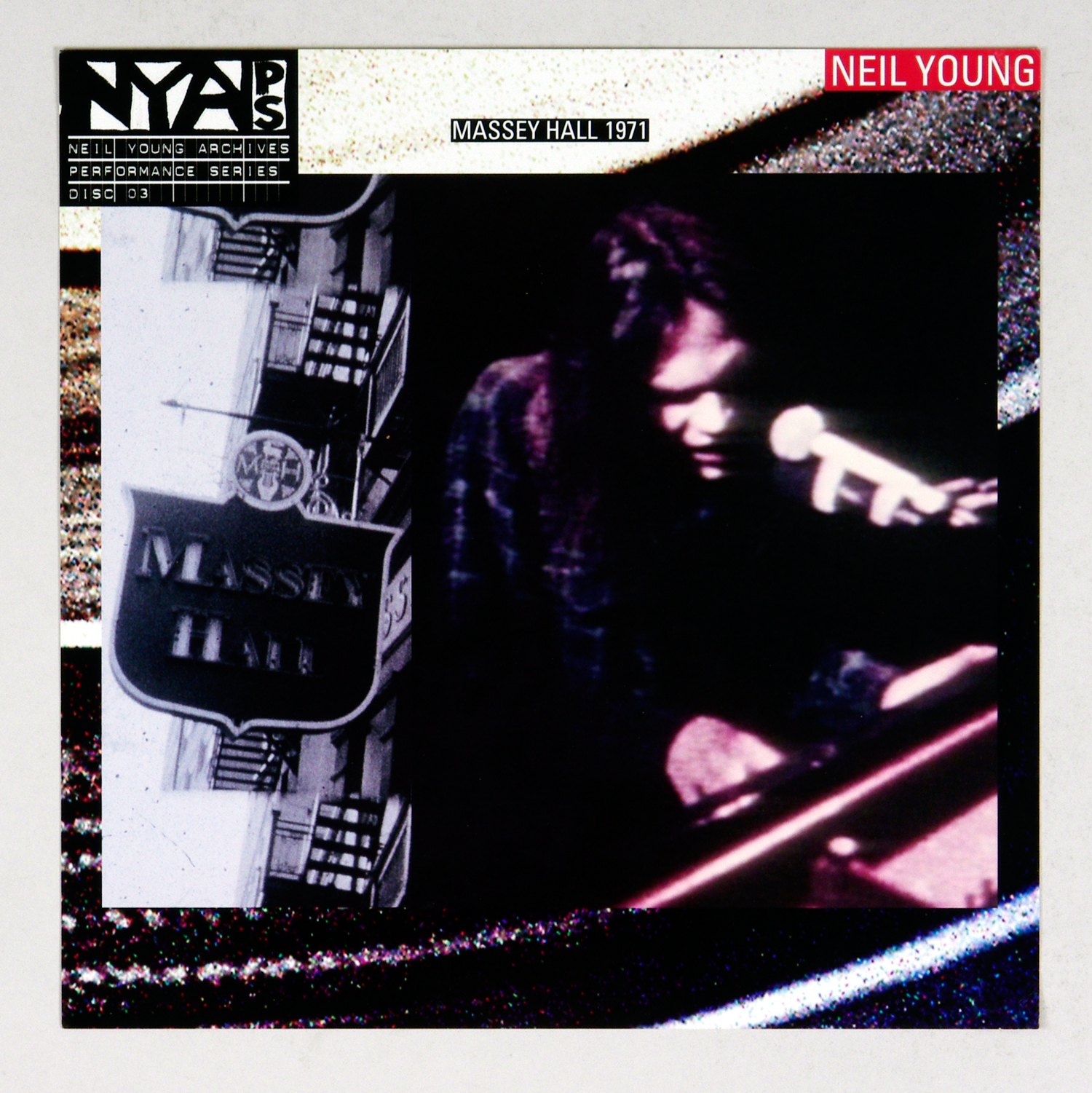 Neil Young Poster Flat Live at Massey Hall 1971 Album Promotion 12 x 12 