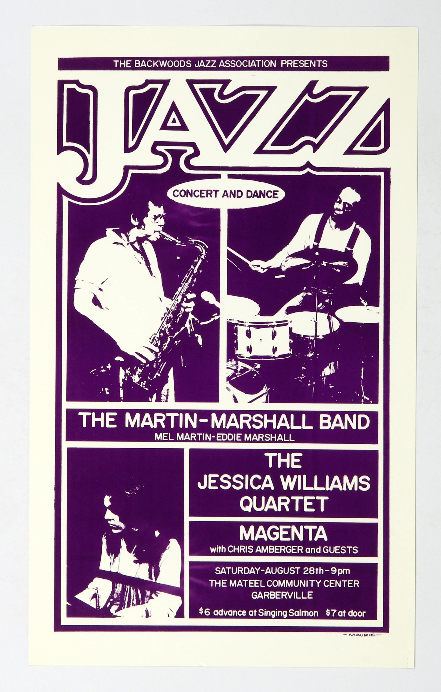 Eddie Marshall Mel Martin Poster 1982 Aug 28 Mateel Community Center