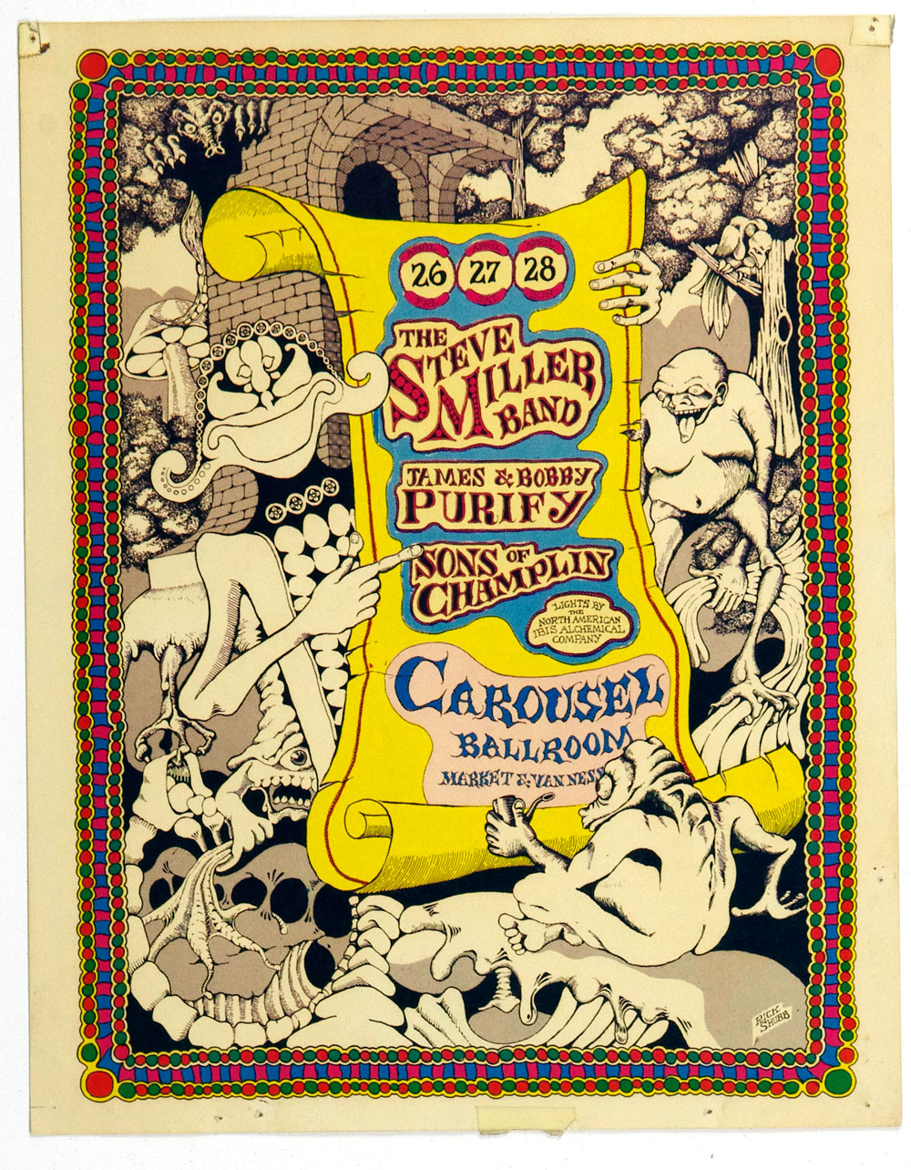 Carousel Ballroom Poster 1968 Apr 26 Steve Miller AOR 2.168 