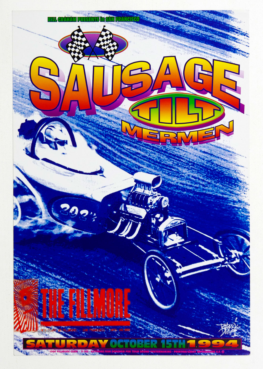 Sausage Poster 1994 Oct 15  New Fillmore Rodonovan Signed