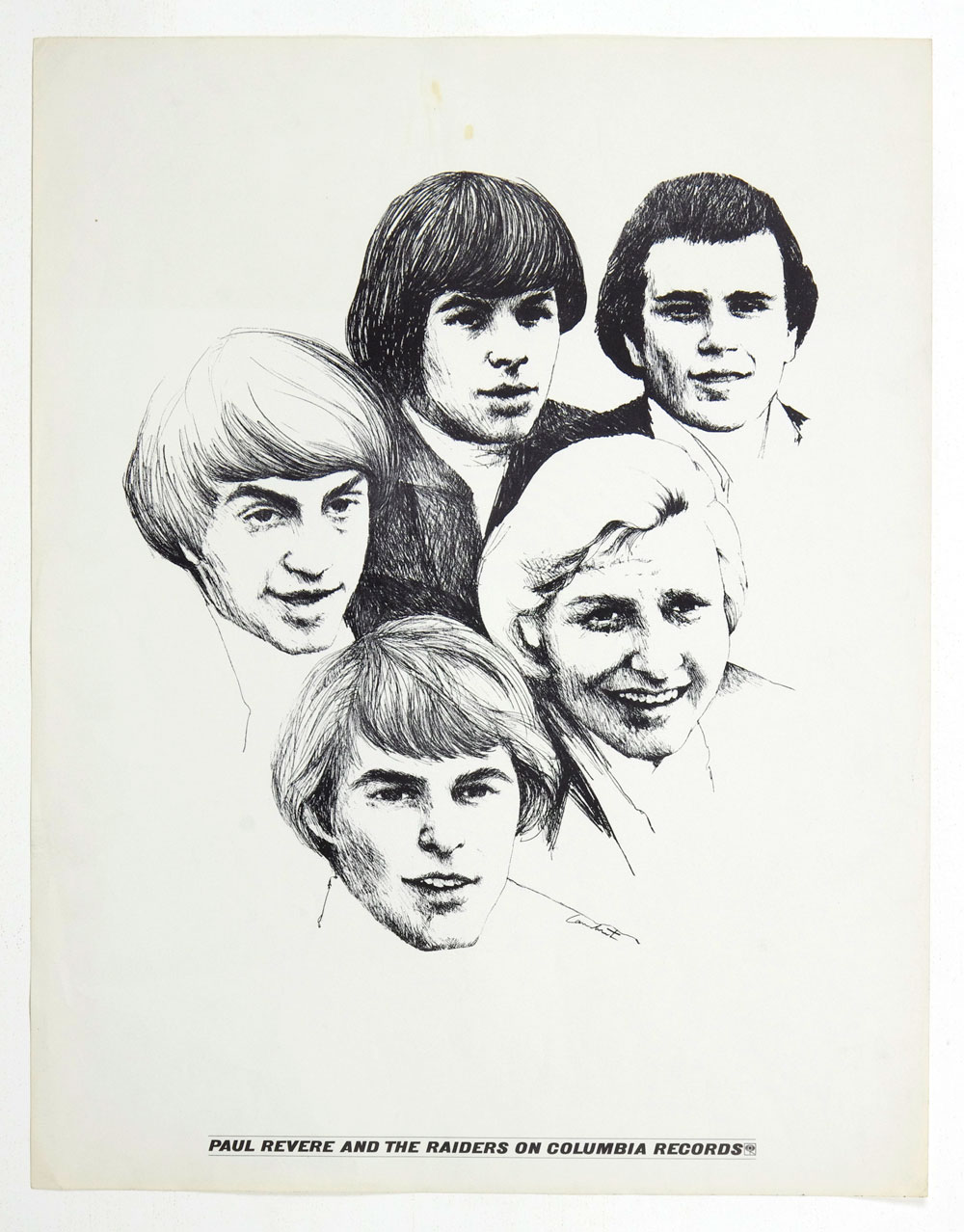 Paul Revere and the Raiders Poster 1966 Debut Album Prmo Columbia Records
