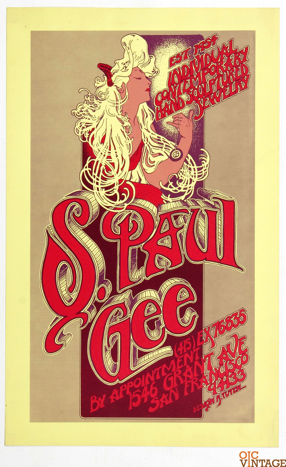 Randy Tuten Poster 1970 St. Paul Gee Jewelry Promotion