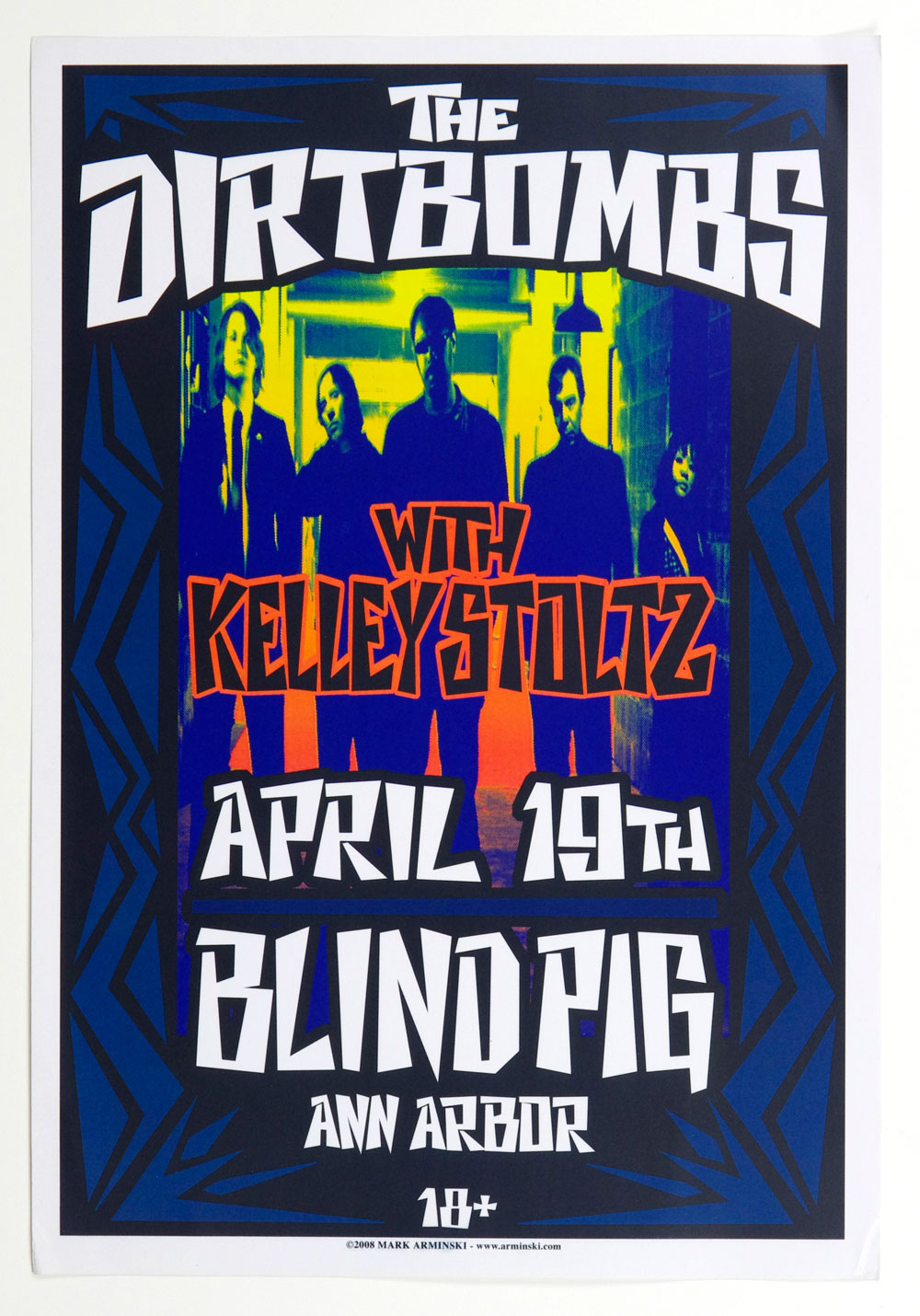 The Dirtbombs Poster w/ Kelly Stoltz Blind Pig 2008 Apr 19 Ann Arbor MI