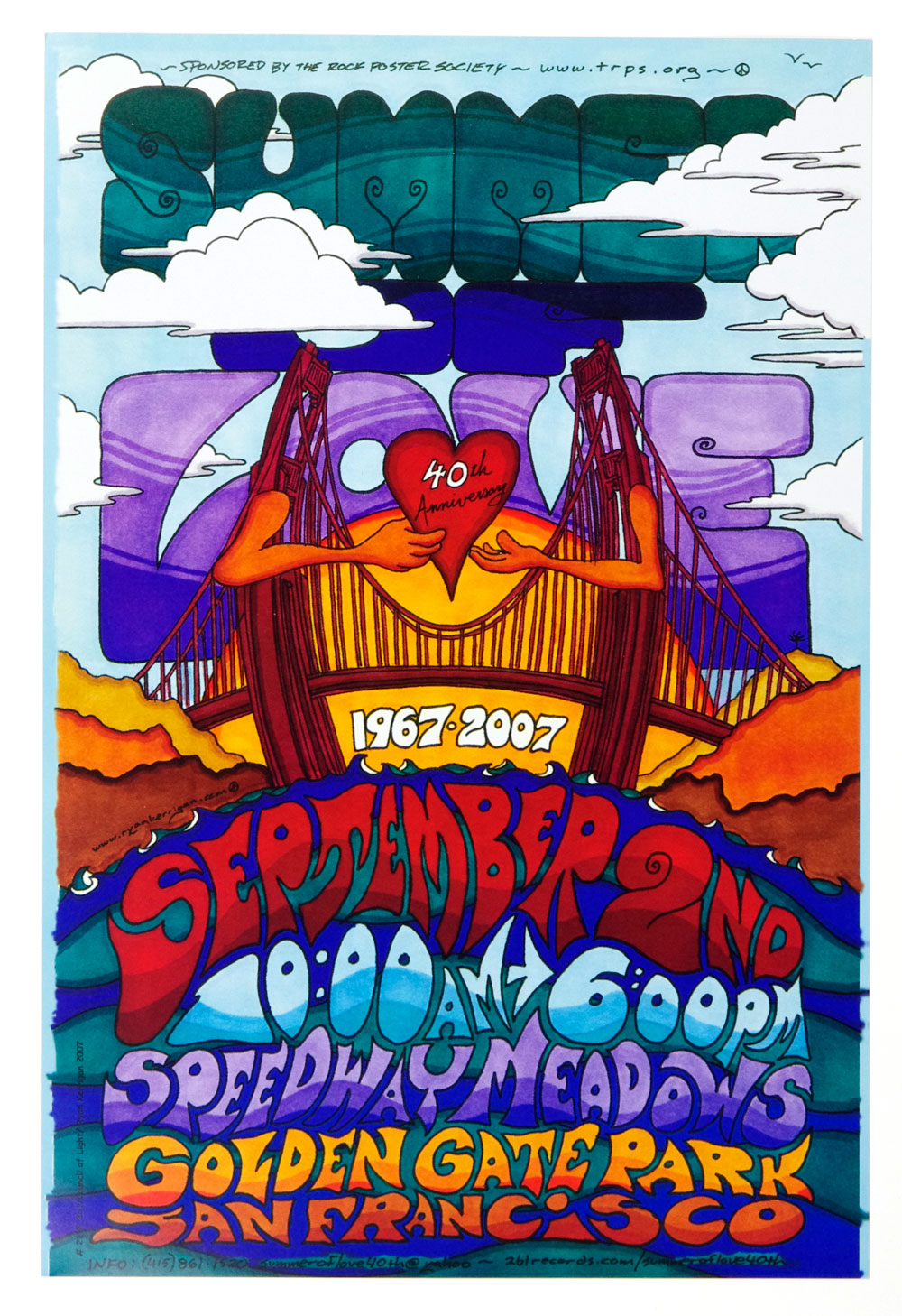 Summer of Love Poster 2007 Country Joe McDonald Canned Heat and more