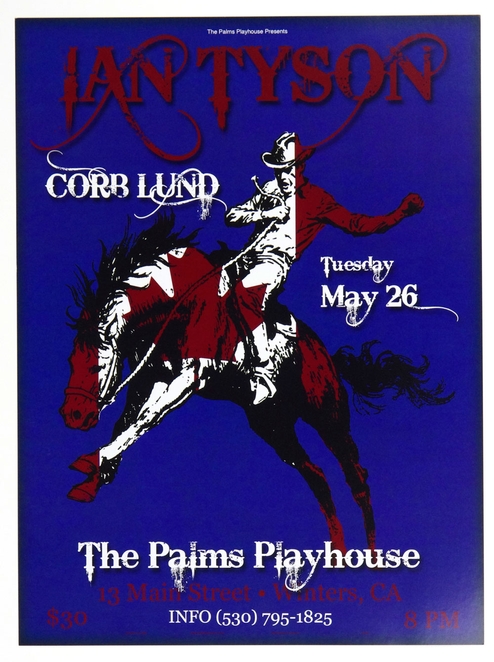 Ian Tyson Poster w/ Corb Lund 1999 May 26 Palms Playhouse