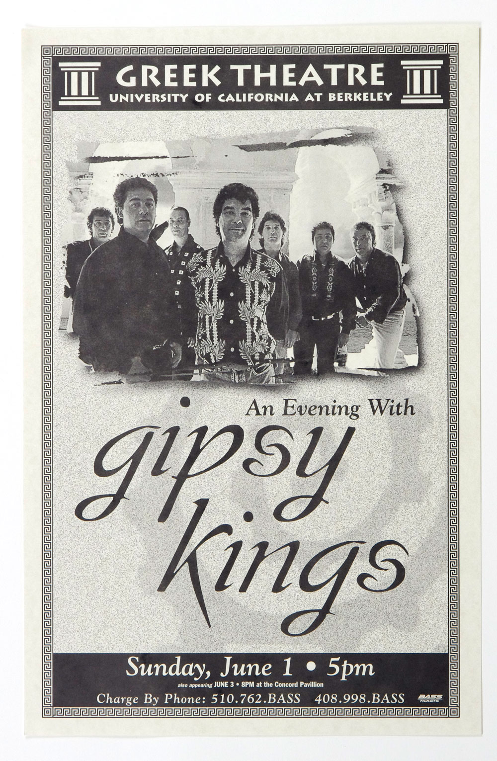 Gipsy Kings Poster 1997 Jun 1 Greek Theatre Berkeley