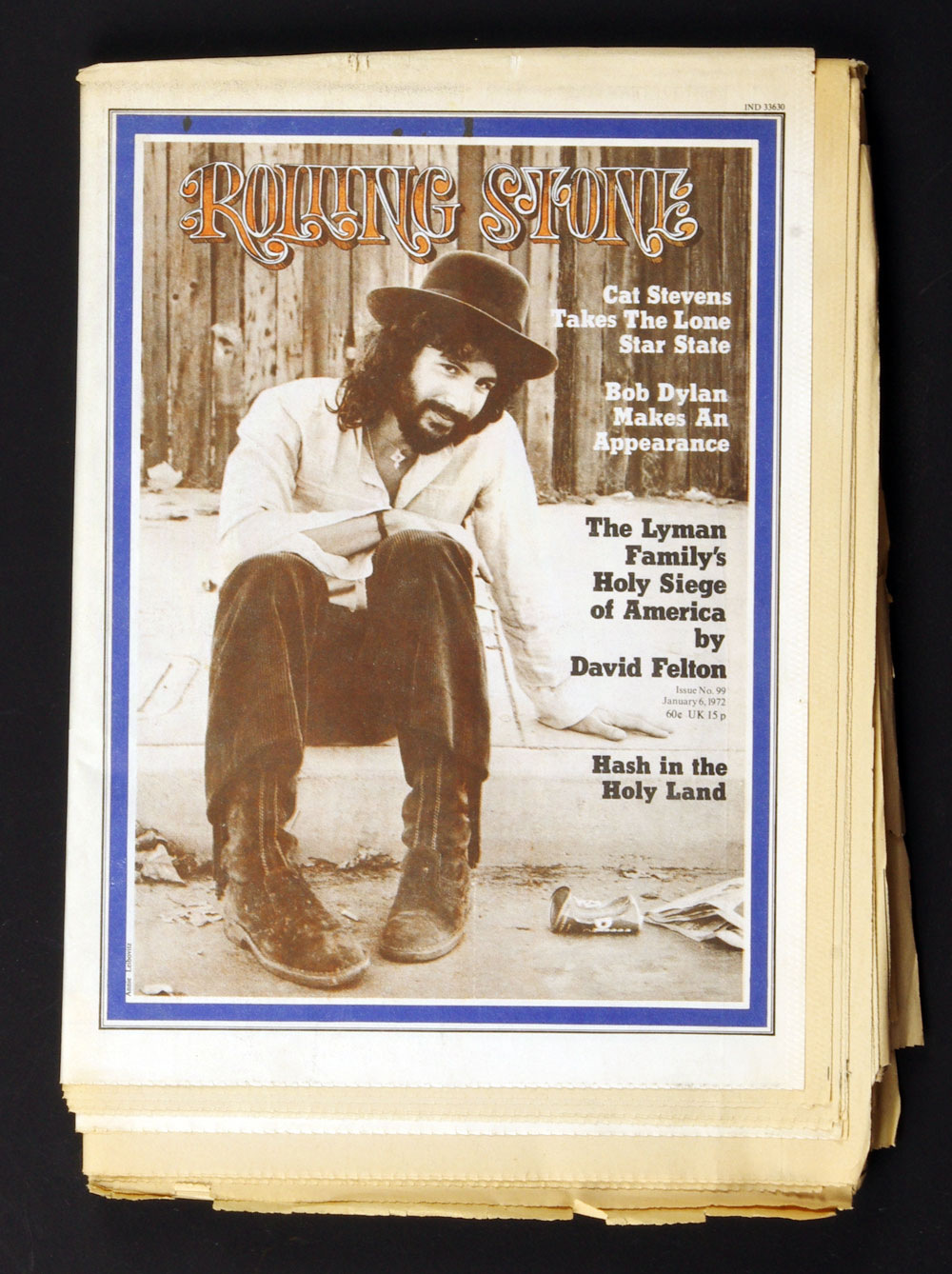 Rolling Stone Magazine  Back Issue 1972 Jan 6 No. 99 Cat Stevens