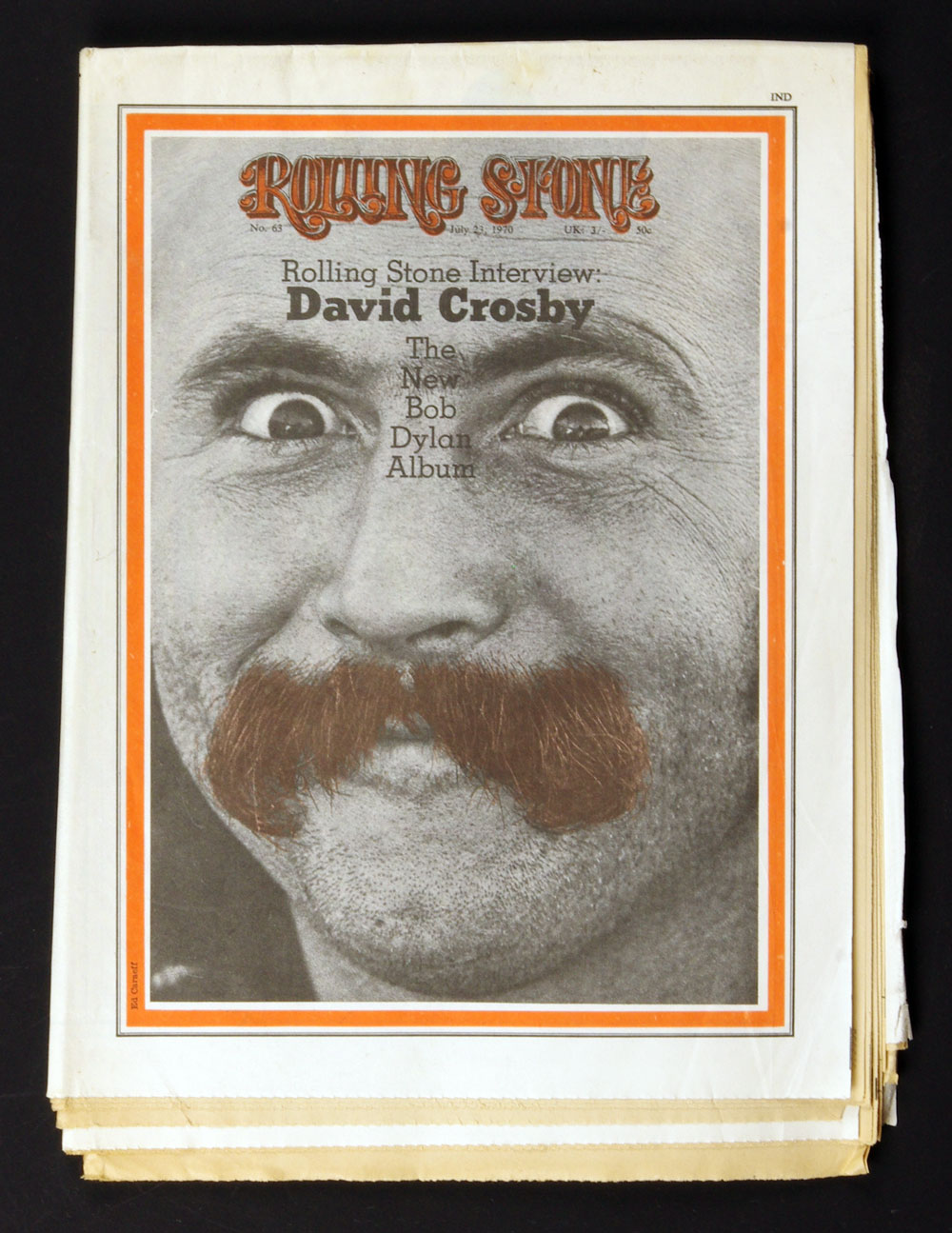 Rolling Stone Magazine Back Issue 1970 Jul 23 No. 63 David Crosby