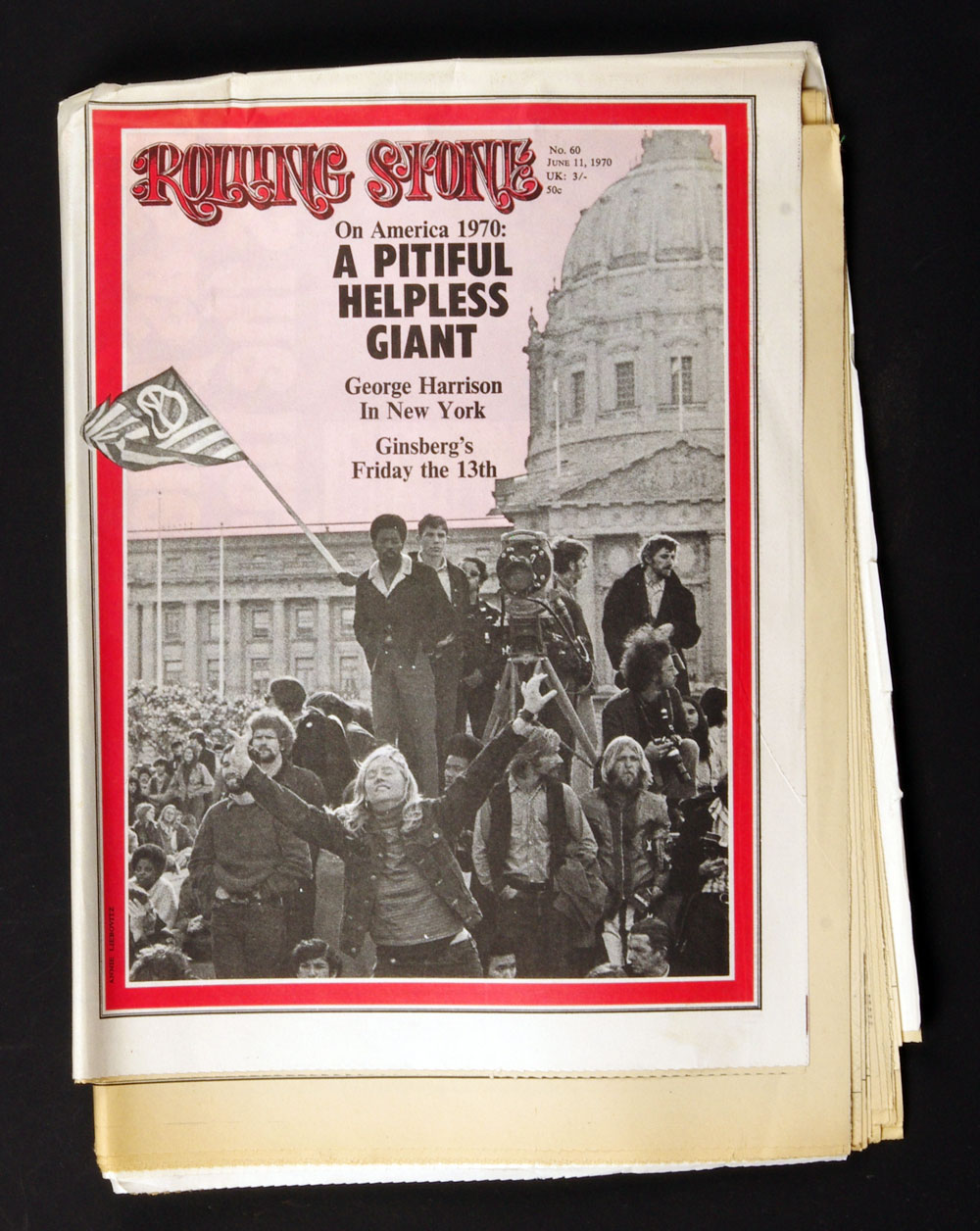 Rolling Stone Magazine Back Issue 1970 Jun 11 No. 60 A Pitiful Helpless Giant
