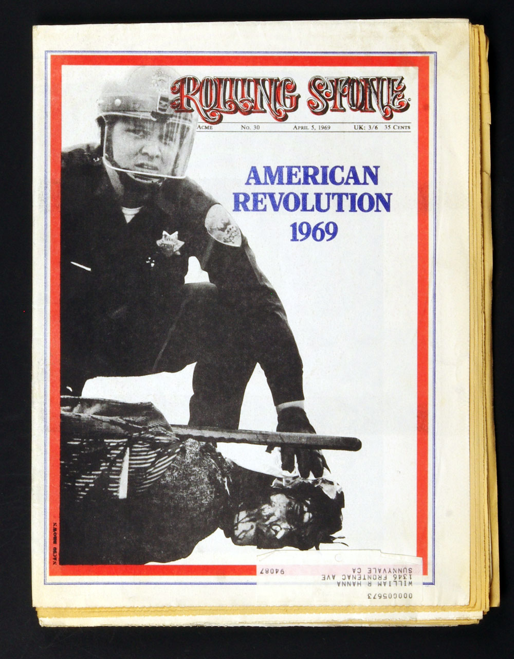 Rolling Stone Magazine Back Issue 1969 Apr 5 No. 30 Wanted Jim Morrison In the County of Dade