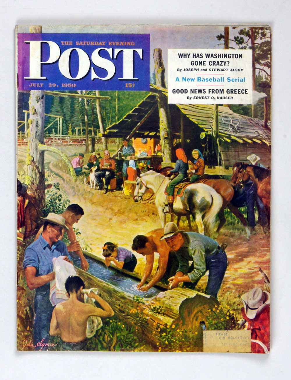 Saturday Evening Post Back Issue 1950 Jul 29 Washing Up Outdoors