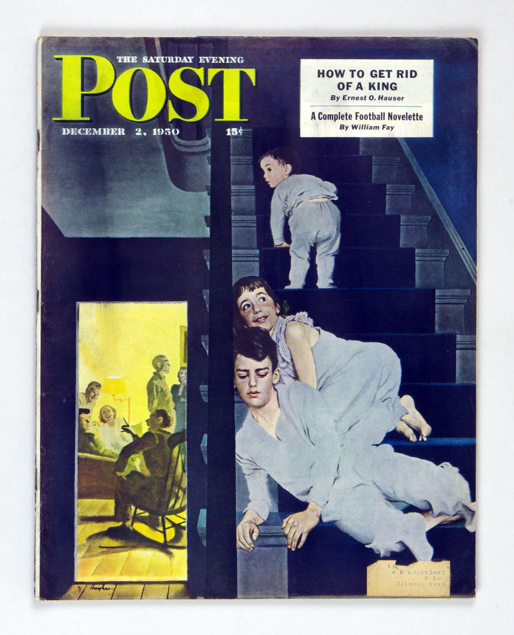 Saturday Evening Post Back Issue 1950 Dec 2 Kids on Steps