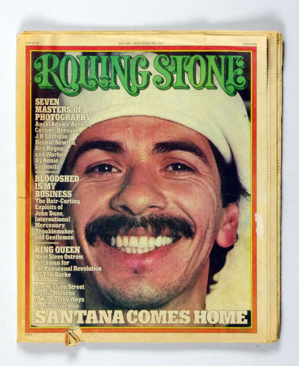 Rolling Stone Magazine Back Issue 1976 May 6 No. 212 Carlos Santana 
