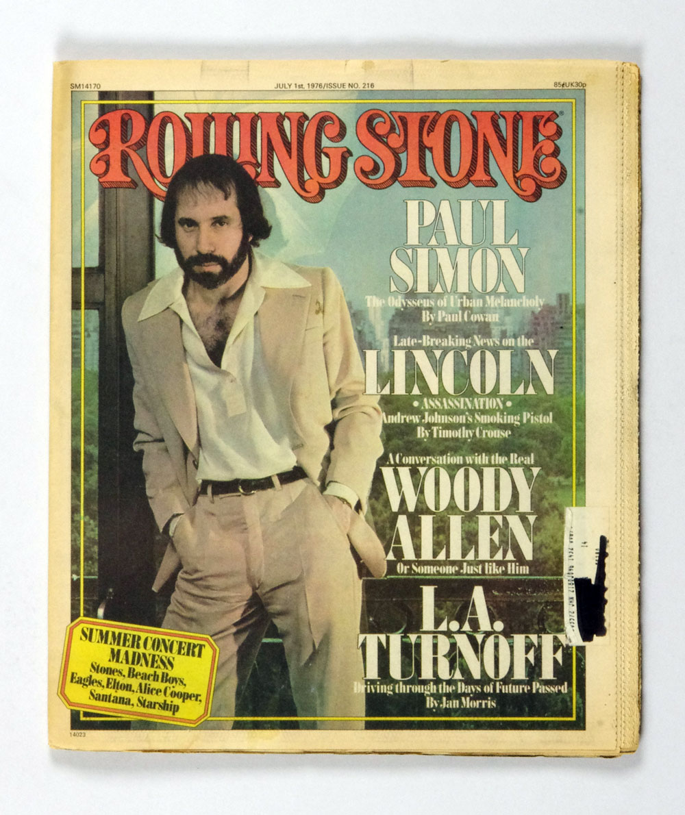 Rolling Stone Magazine Back Issue 1976 Jul 1 No. 216 Paul Simon