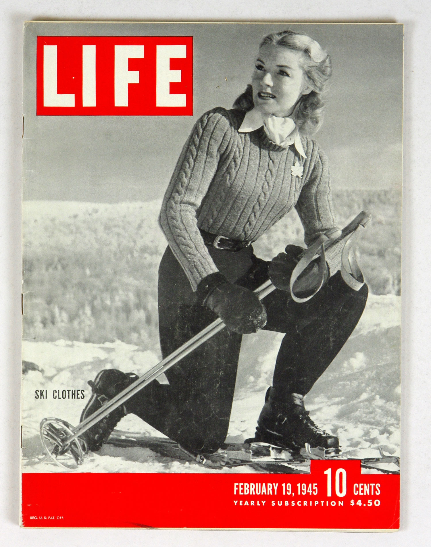 LIFE Magazine Back Issue 1945 February 19 Ski Clothes