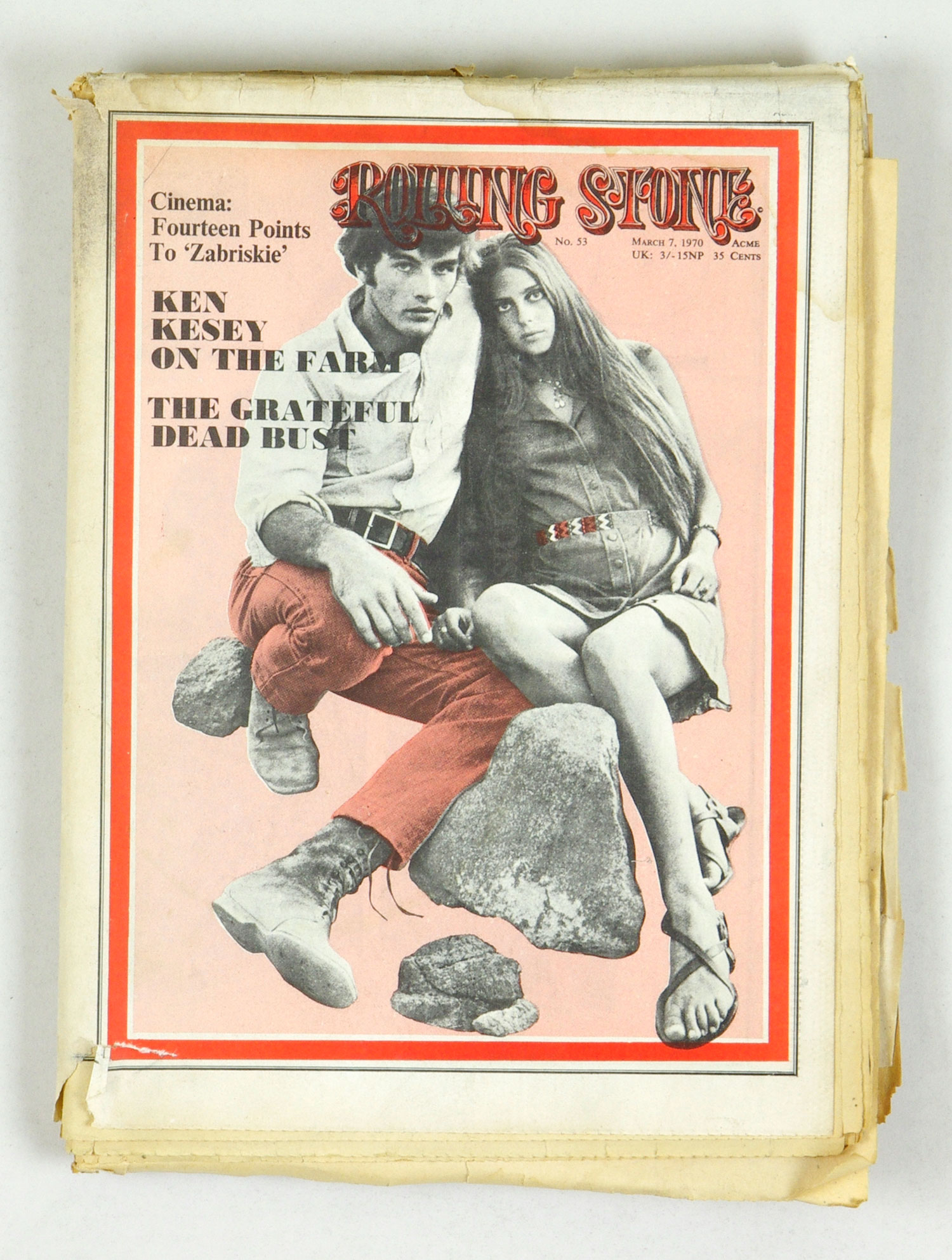 Rolling Stone Magazine  Back Issue 1970 Mar 7 No.53 Mark Frechette & Dara Halprin