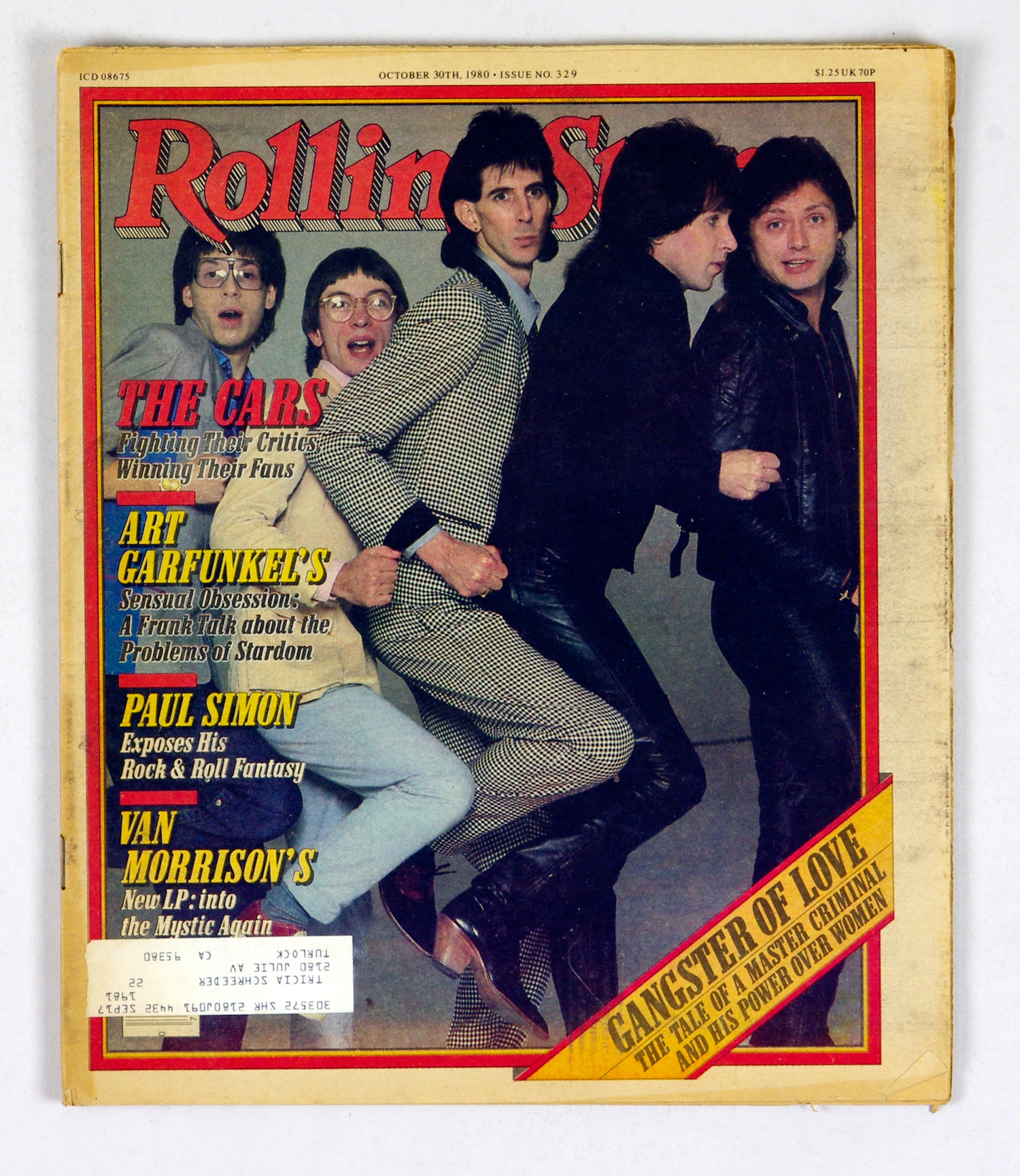Rolling Stone Magazine Back Issue 1980 Oct 30 No. 329 The Cars 