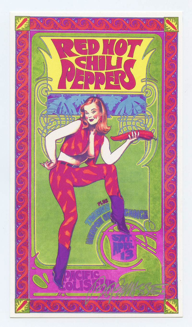 Red Hot Chili Peppers Handbill 1996 Apr 13 Vancouver Bob Masse