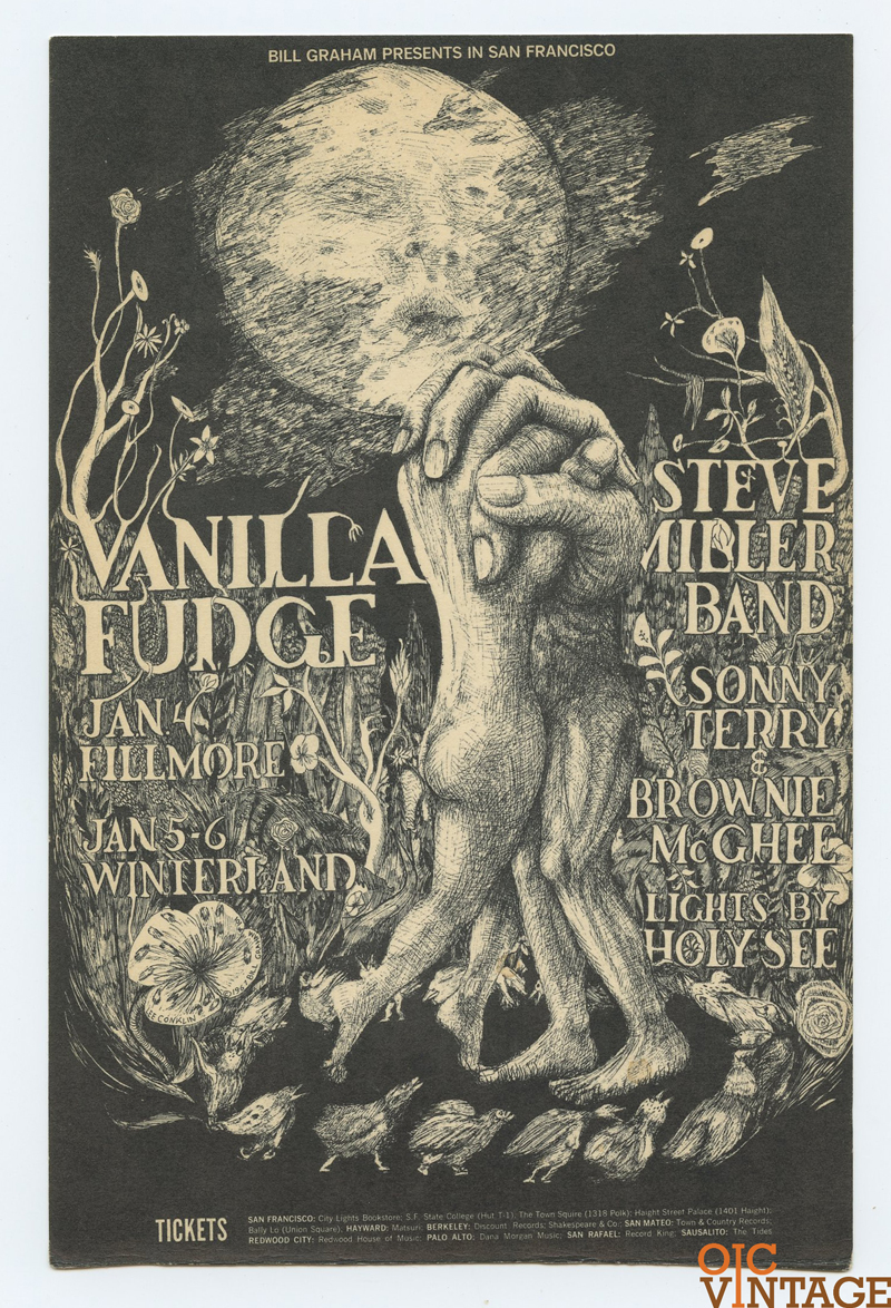 BG 101 Postcard Mailed Vanilla Fudge 1968 Jan 4