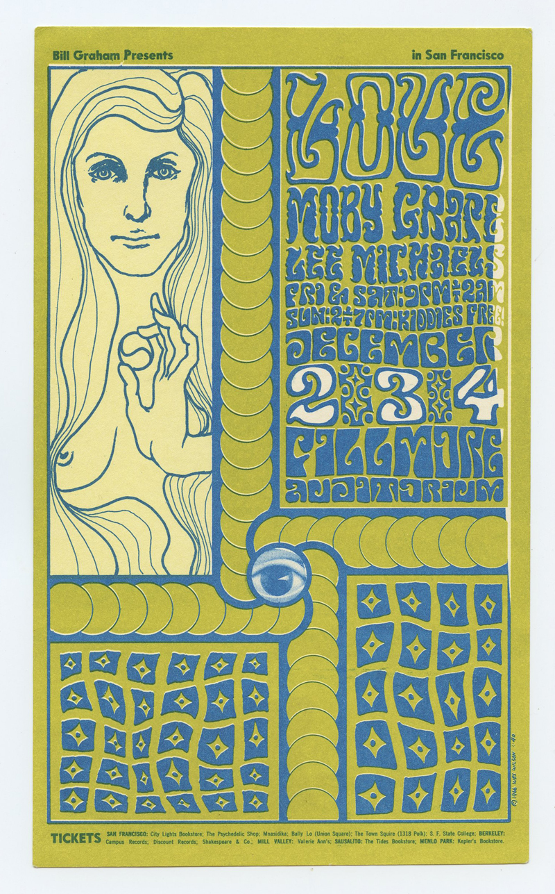 BG  40 Handbill Moby Grape 1966 Dec 24 Very Fine